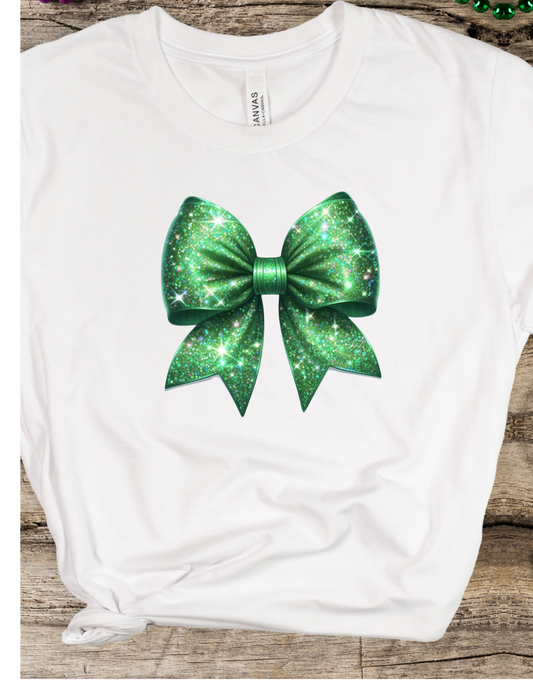 Faux Glitter Bow